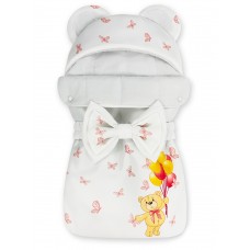 Конверт "Мишка" принт "Teddy's Pink Balloons" Бязь Лето 